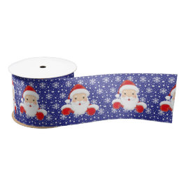Noel Blue Snowflakes Natal com 3 polegadas de larg