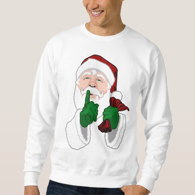 Noel Clause Camisa de Suor Papais noeis Festivos C (Frente)
