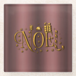 Noel de Natal Dourado rosa