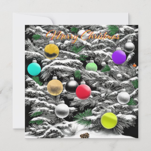  Noël noir et blanc et couleurs (Frente)