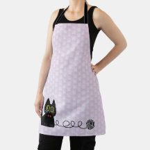 Noir The Cat All-Over Impressão Apron