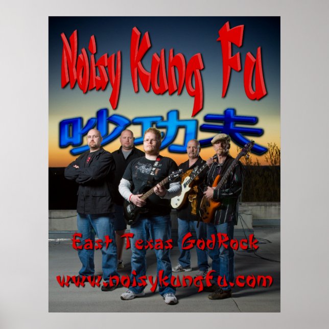 Noisy Kung Fu GodRock Poster (Frente)