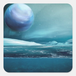 Noite ártica do inverno & etiquetas lustrosas da