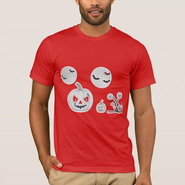 "Noite Assombrada: Horror Design de Camisa T" (Frente)