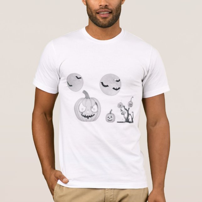 "Noite Assombrada: Horror Design de Camisa T" (Frente)