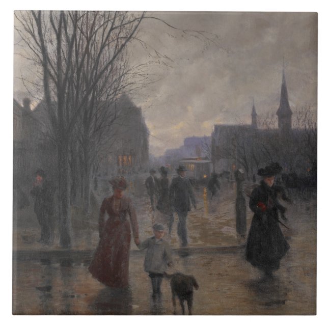 Noite chuvosa na avenida de Hennepin, c.1902 (Frente)