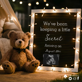 Noite confortável com o anúncio de gravidez do urs