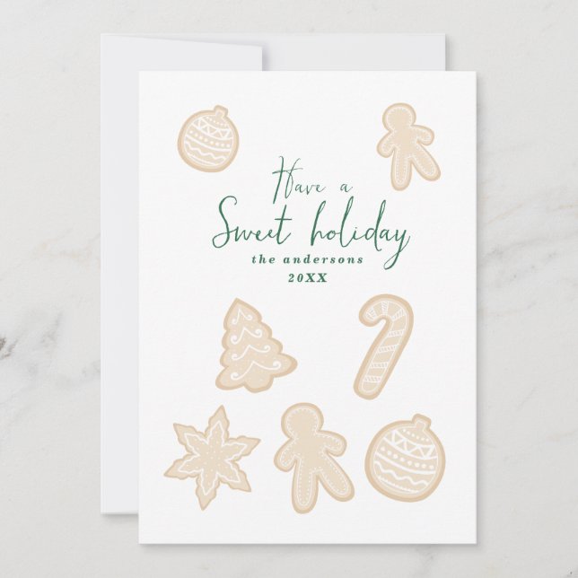 Noite da família do pão de gengibre de férias doce (Frente)