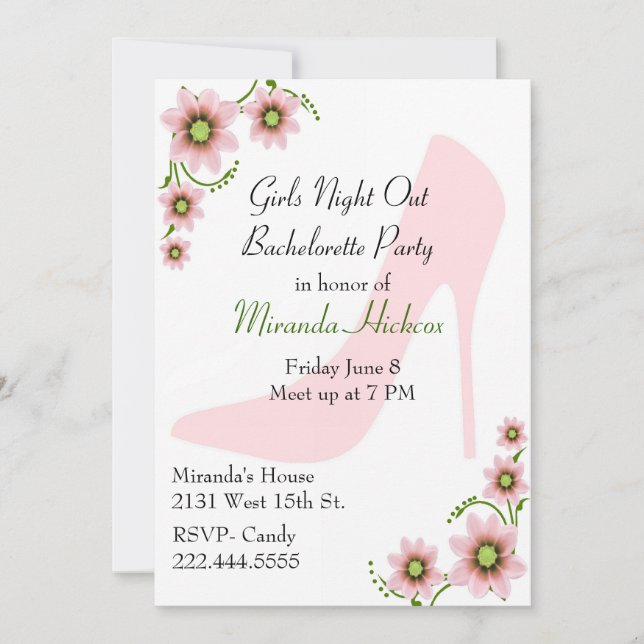 Noite da garota divertida Nosso convite para Festa (Frente)