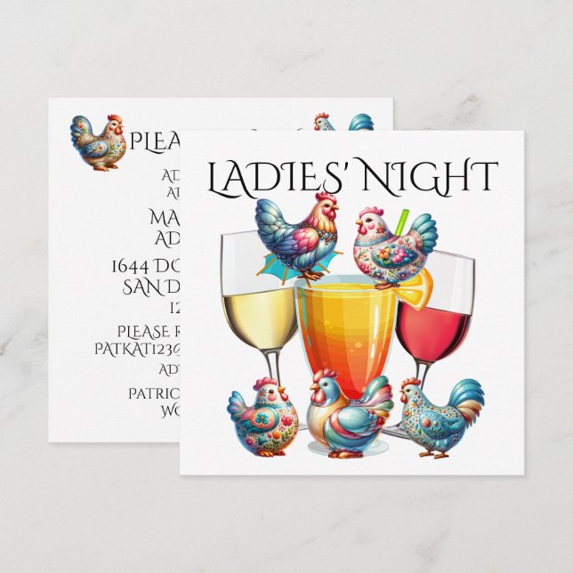 NOITE DAS MULHERES, etc. Convite (Frente/Verso)