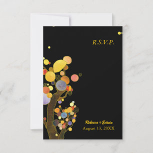 Noite de Árvores de Jardim Casamento Moderno RSVP