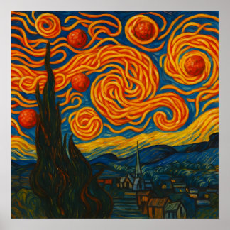 Noite de Espaghetti - Poster quadrada