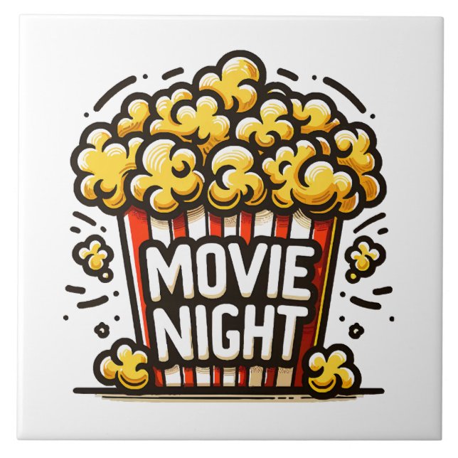 Noite de Filme Delícia Pipoca Divertida (Frente)
