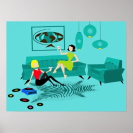 Noite de GIrls Retro em Poster