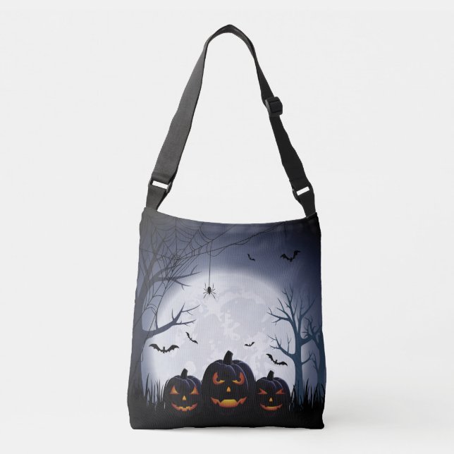 Noite de Halloween com Pumpkin e Bolsa de Bats voa (Frente)