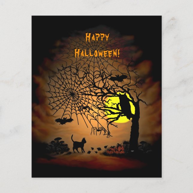 Noite de Halloween, Feliz Halloween! Flyer (Frente)