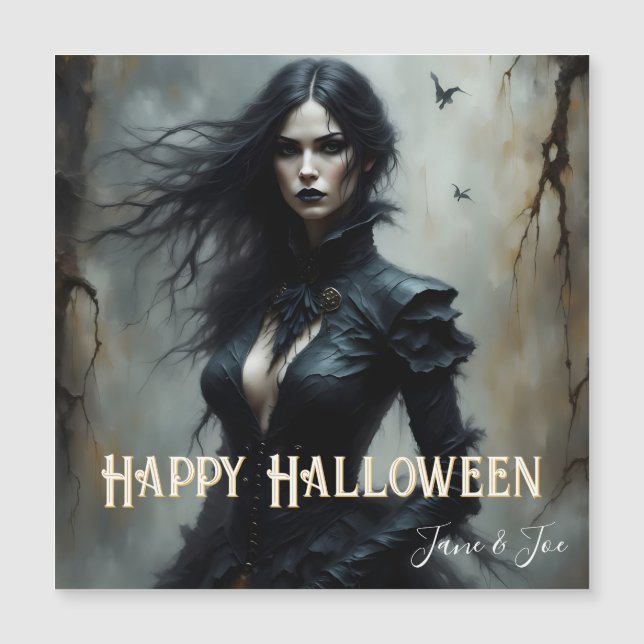 Noite de Halloween Gótica de Mistério (Frente)