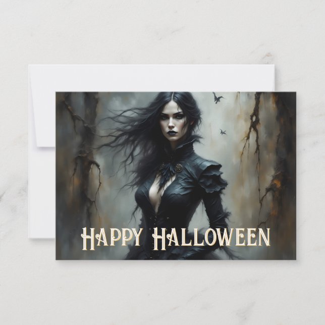 Noite de Halloween Gótica de Mistério (Frente)