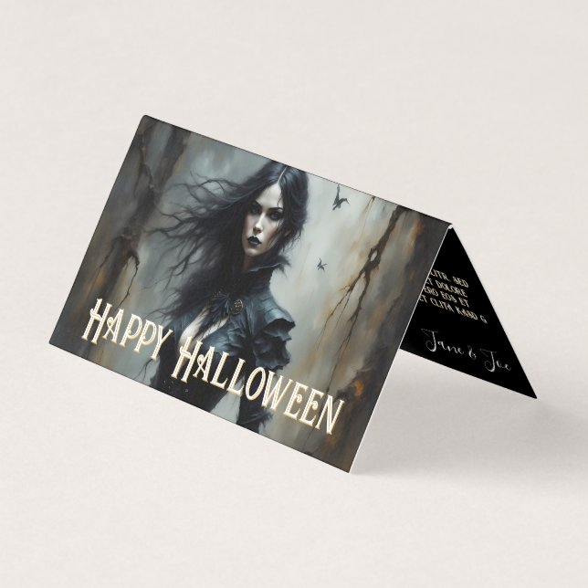 Noite de Halloween Gótica de Mistério (Frente)
