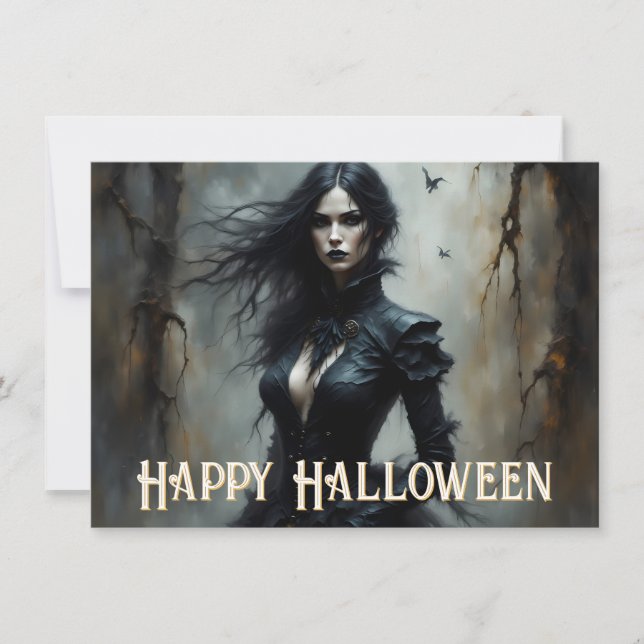 Noite de Halloween Gótica de Mistério (Frente)