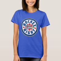 Noite de hóquei na camiseta feminina no Canadá