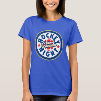 Noite de hóquei na camiseta feminina no Canadá