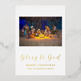 Noite de Natal Glória a Deus Dourado