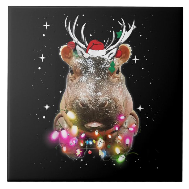 Noite de Natal Hippo Fiona Hippopotamus Lover (Frente)