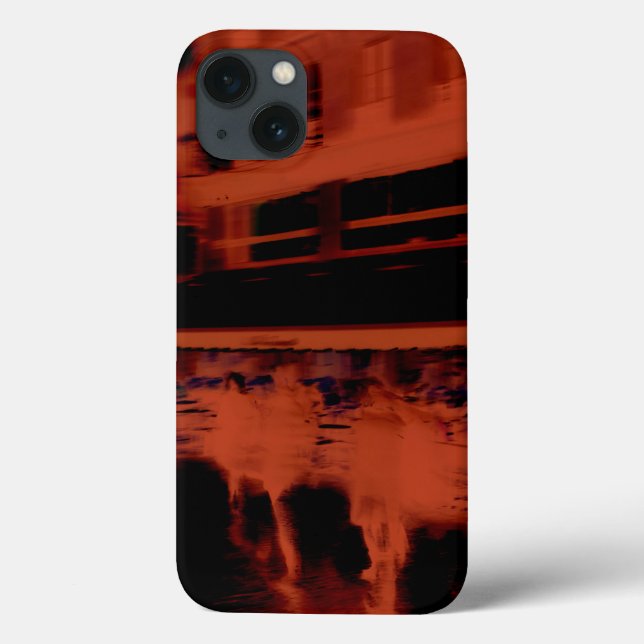 Noite de Paris Vermelha. Legal movimento desfocado (Verso)