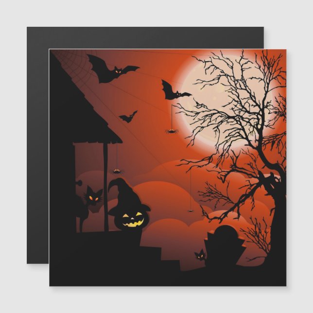 Noite de Pesadelo Sangrento de Halloween ao Luar (Frente/Verso)