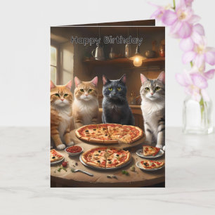 Noite de Pizza de Gato, Cartão de Aniversário