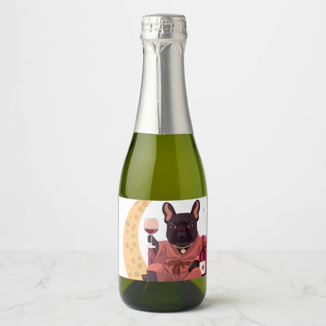 Noite de Vinho da Mamãe do Bulldog Francês (Frente)