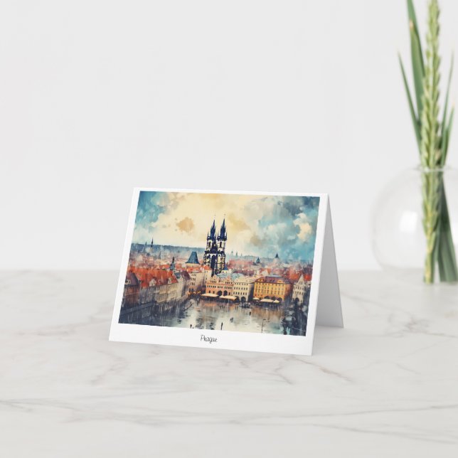 Noite do cartão postal Praga na República Checa (Frente)