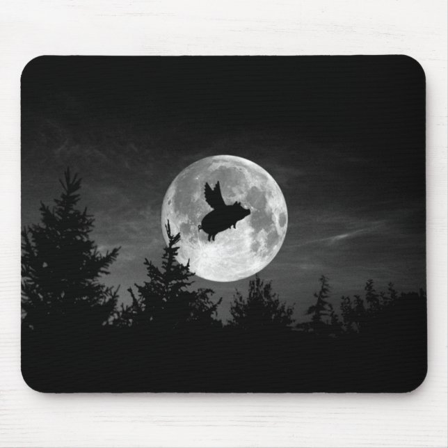 noite do mousepad do porco do vôo (Frente)