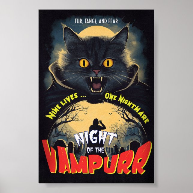 Noite do Vampurrr - poster de horror da colheita (Frente)