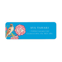 Noite e Flores - Etiqueta personalizável