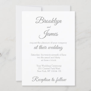 Noite E Horário De Convites De Casamento De Scrip