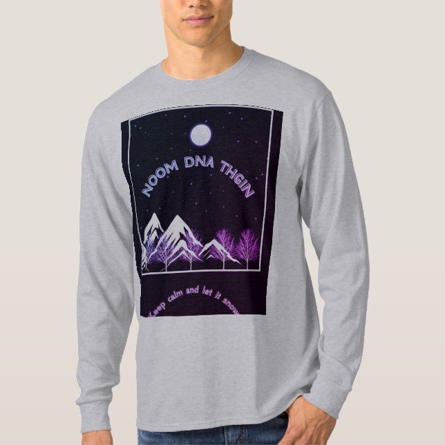 Noite e Lua de Camisa T (Frente)