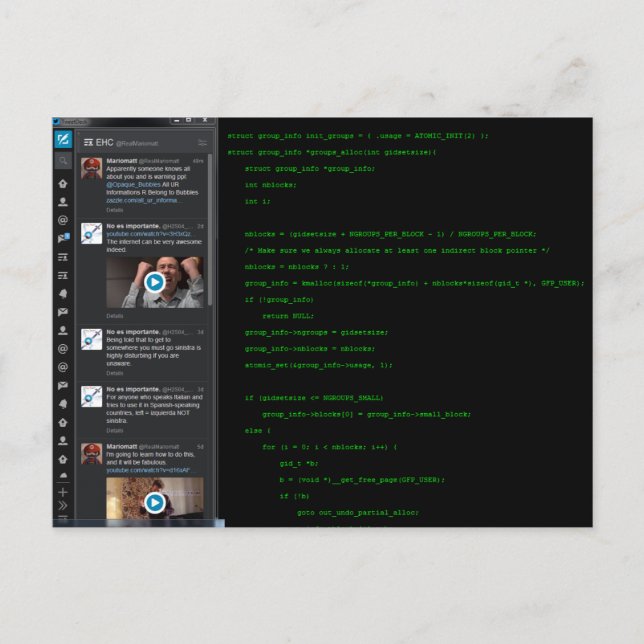 Noite em casa com o cartão postal EHC (Frente)