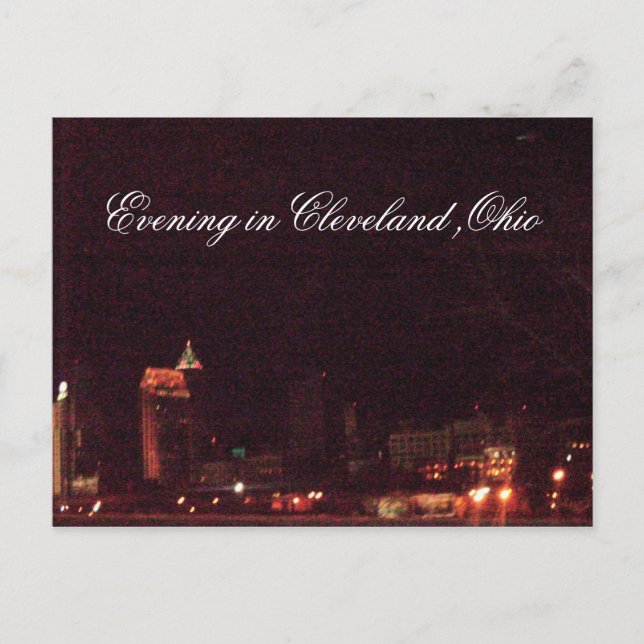 NOITE EM CLEVELAND, cartão postal OHIO (Frente)
