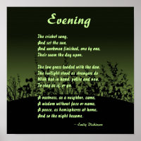Noite; Emily Dickinson Poster
