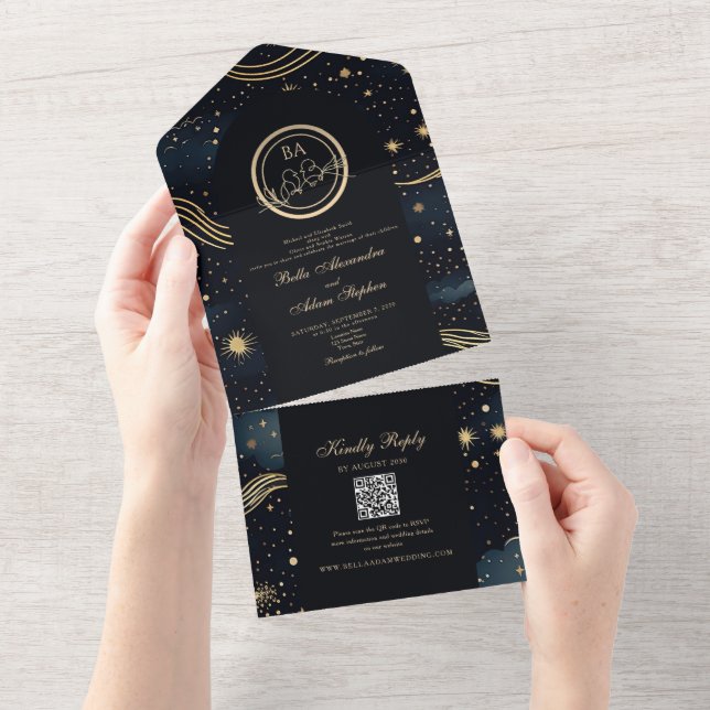 Noite Estrelada Casamento Celestial (Aba destacável)