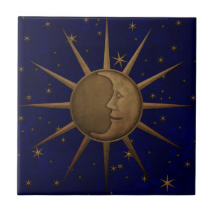 Noite estrelado da lua celestial de Sun