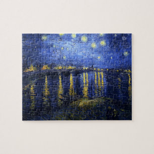 Noite estrelado de Van Gogh sobre o quebra-cabeça