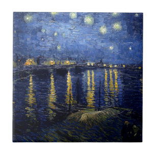 Noite estrelado de Van Gogh sobre Rhone