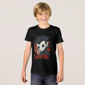 Noite fantástica. Vampiro bonito com uma xícara de