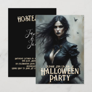 Noite Gótica de Halloween de Convite Misterioso