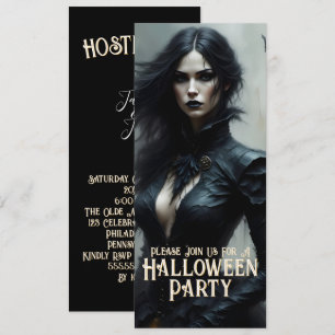 Noite Gótica de Halloween de Convite Misterioso
