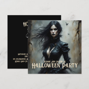 Noite Gótica de Halloween de Convite Misterioso