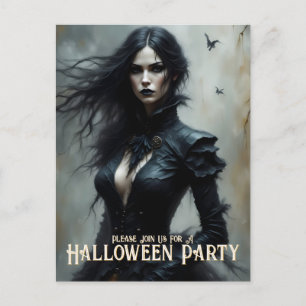 Noite Gótica de Halloween de Convite Misterioso